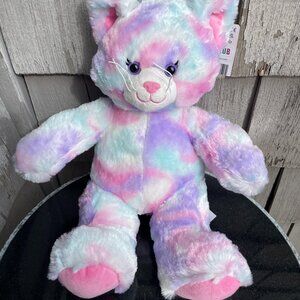 Build a bear Pastel Swirl Kitty Cat New with Tags 15"